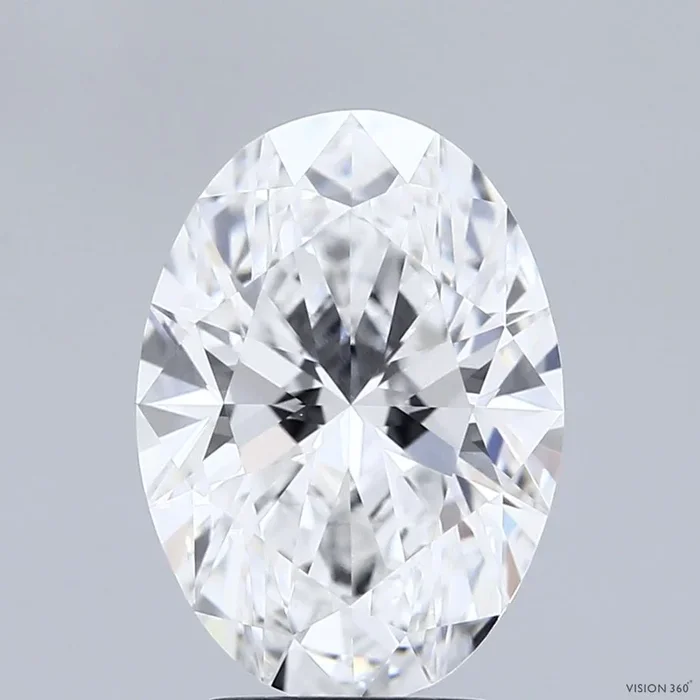 3.24 Carat Oval Shaped, Ideal Cut, D Color, VVS2 Clarity, IGI Certified Lab Grown Diamond