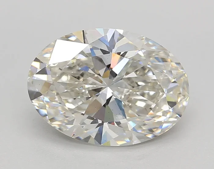 3.25 Carat Oval Shaped, Ideal Cut, H Color, VS1 Clarity, IGI Certified Lab Grown Diamond