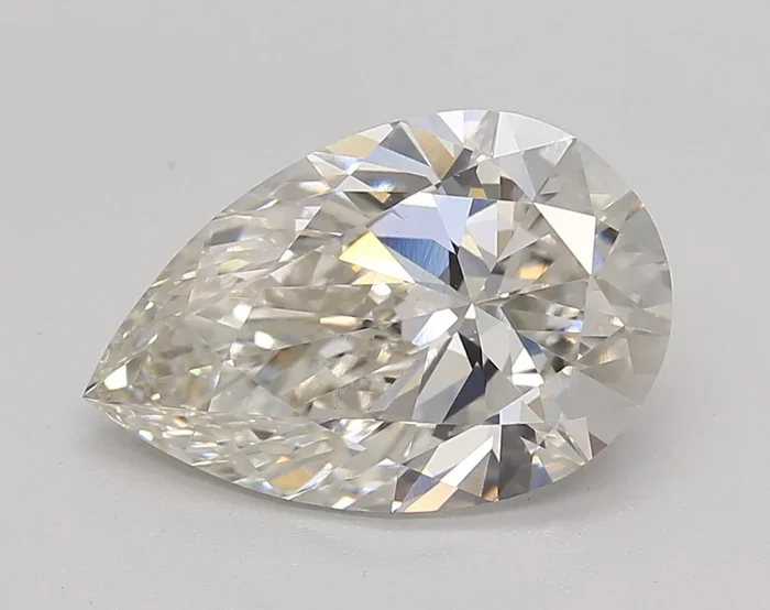 3.26 Carat Pear Shaped, Ideal Cut, H Color, VS1 Clarity, IGI Certified Lab Grown Diamond