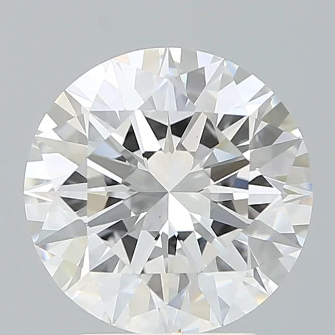3.27 Carat Round Shaped, Excellent Cut, D Color, VVS2 Clarity, IGI Certified Lab Grown Diamond