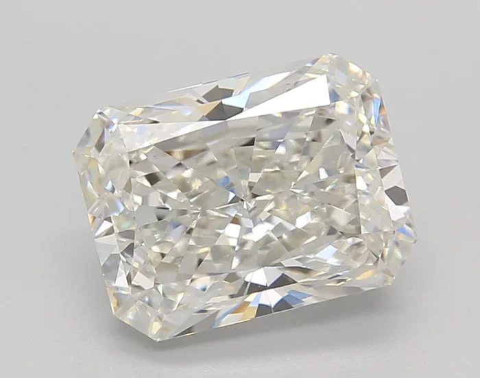 3.51 Carat Radiant Shaped, Ideal Cut, G Color, VVS2 Clarity, IGI Certified Lab Grown Diamond
