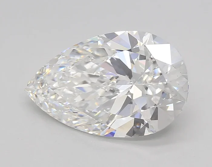 3.55 Carat Pear Shaped, Ideal Cut, D Color, VS1 Clarity, IGI Certified Lab Grown Diamond