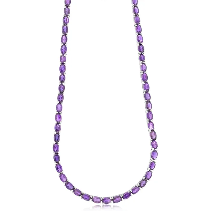32.8 Carat Amethyst Necklace 45cm in Sterling Silver