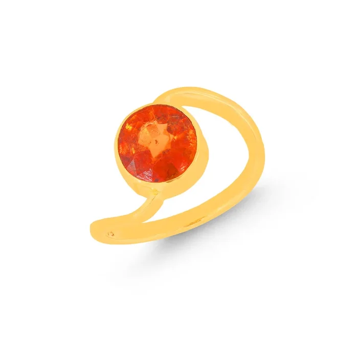 3Ct Astrological Ring With Gomed in 22K Gold