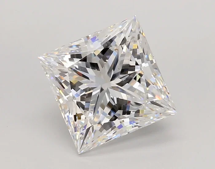 4.01 Carat Princess Shaped, Ideal Cut, E Color, VS1 Clarity, IGI Certified Lab Grown Diamond