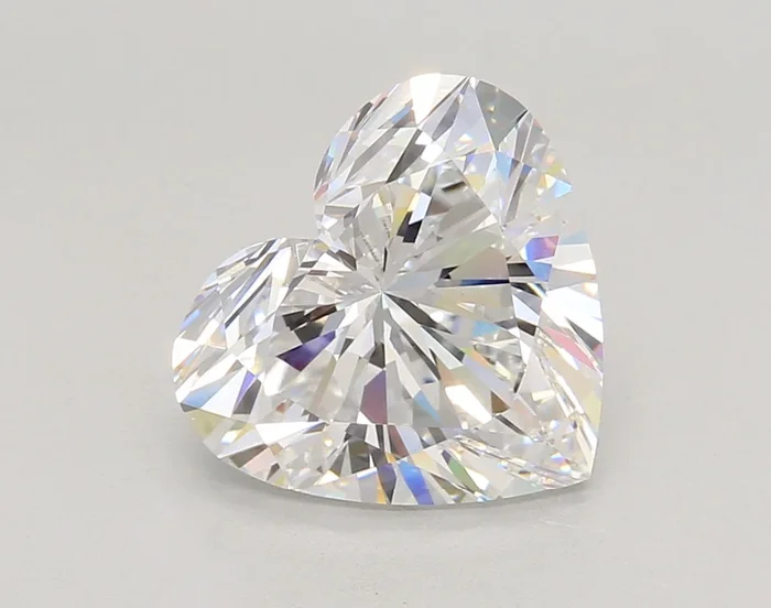 4.07 Carat Heart Shaped, Ideal Cut, D Color, VS1 Clarity, IGI Certified Lab Grown Diamond