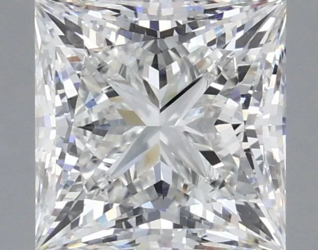 4.08 Carat Princess Shaped, Ideal Cut, F Color, VVS2 Clarity, IGI Certified Lab Grown Diamond