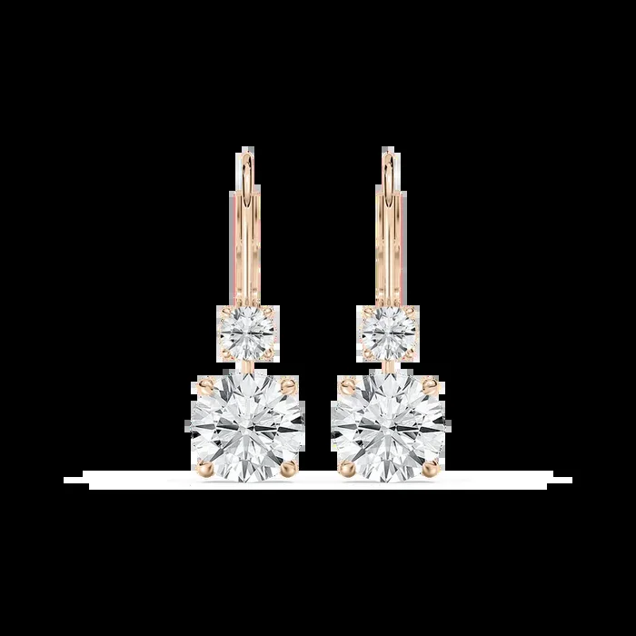 4 ²/₅ ctw Round Lab Grown Diamond Leverback Drop Earrings