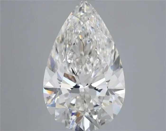 4.81 Carat Pear Shaped, Excellent Cut, F Color, VS1 Clarity, IGI Certified Lab Grown Diamond