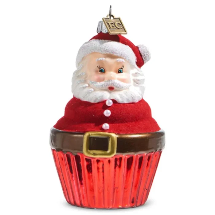 4″ Santa Cupcake Ornament