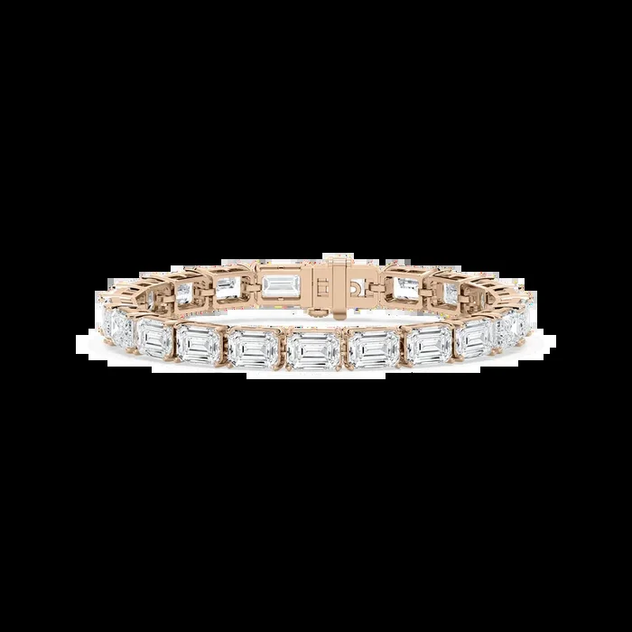 40 ctw Emerald Lab Grown Diamond East West Tennis Bracelet – 7 Inches – Signature Collection