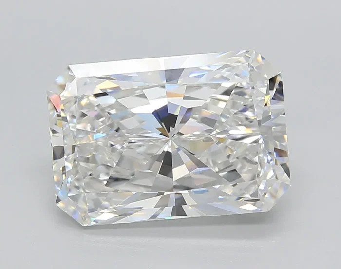 5.01 Carat Radiant Shaped, Ideal Cut, E Color, VVS2 Clarity, IGI Certified Lab Grown Diamond