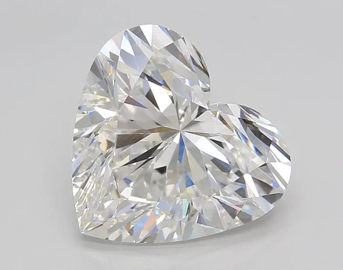5.02 Carat Heart Shaped, Ideal Cut, E Color, VVS1 Clarity, IGI Certified Lab Grown Diamond