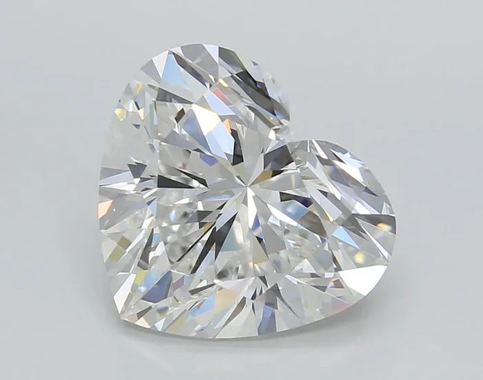 5.02 Carat Heart Shaped, Ideal Cut, E Color, VVS2 Clarity, IGI Certified Lab Grown Diamond