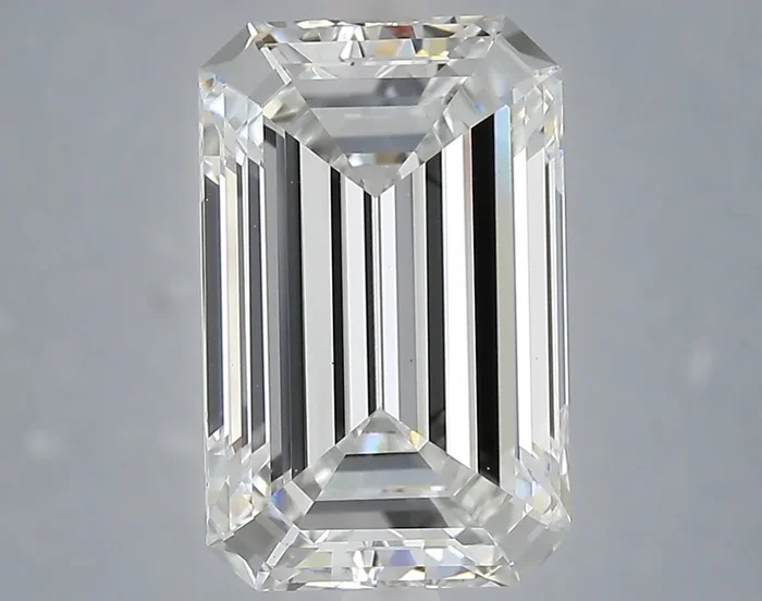 5.03 Carat Emerald Shaped, Ideal Cut, E Color, VVS2 Clarity, IGI Certified Lab Grown Diamond