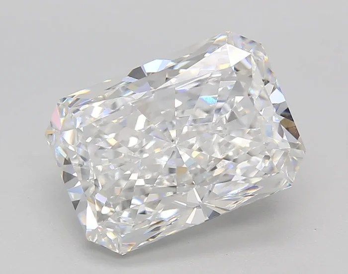 5.09 Carat Radiant Shaped, Ideal Cut, D Color, VVS1 Clarity, IGI Certified Lab Grown Diamond