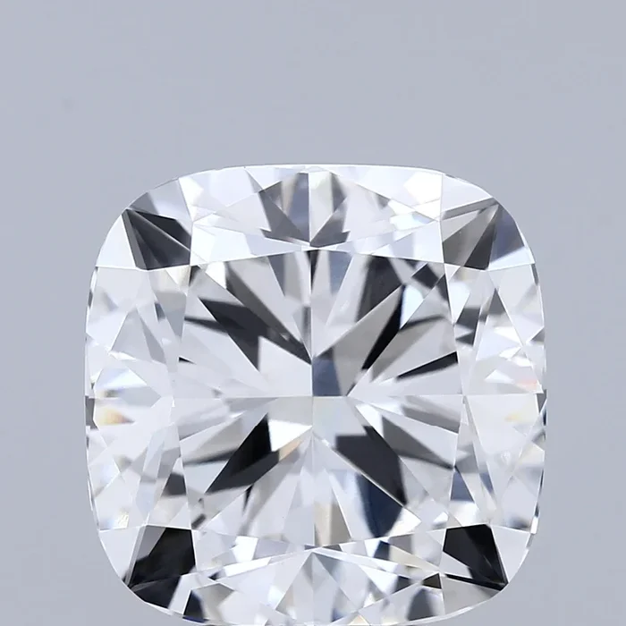 5.29 Carat Cushion Shaped, Ideal Cut, E Color, VVS2 Clarity, IGI Certified Lab Grown Diamond