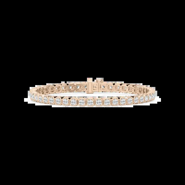 5 ³⁄₄ ctw Round Lab Grown Diamond Bold Bezel Set Tennis Bracelet – 8 Inches