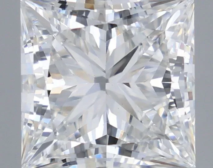 5.30 Carat Princess Shaped, Ideal Cut, E Color, VS1 Clarity, IGI Certified Lab Grown Diamond