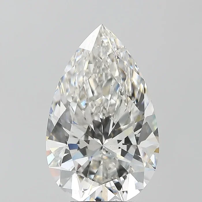 5.31 Carat Pear Shaped, Ideal Cut, F Color, VS2 Clarity, IGI Certified Lab Grown Diamond