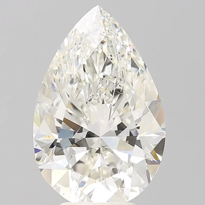 5.32 Carat Pear Shaped, Very Good Cut, G Color, VS2 Clarity, IGI Certified Lab Grown Diamond
