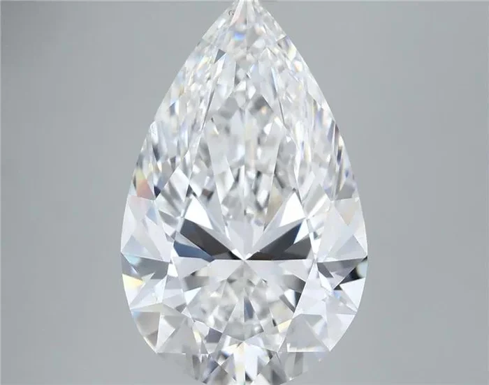 5.46 Carat Pear Shaped, Ideal Cut, E Color, VS1 Clarity, IGI Certified Lab Grown Diamond