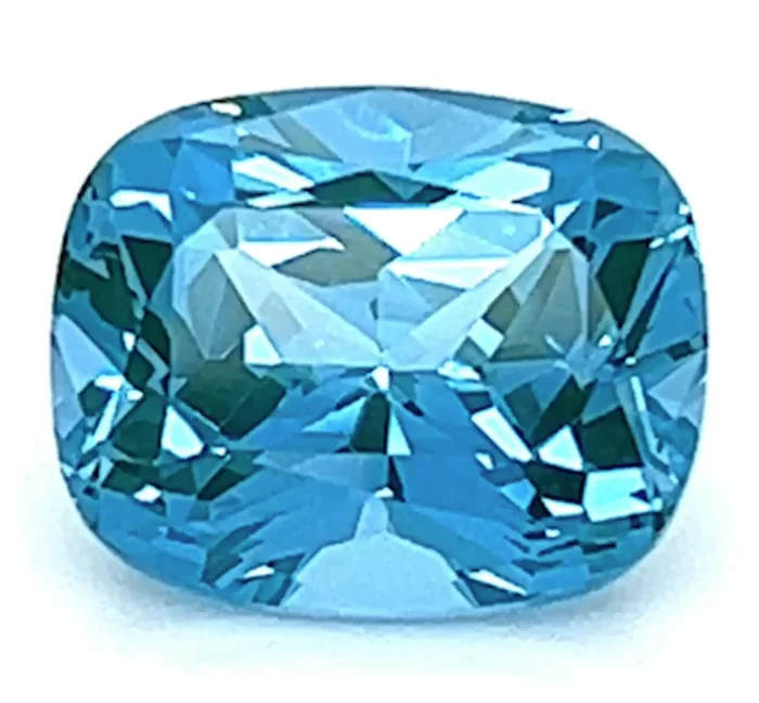 5.53 Carat Cushion Cut Lab-Created Paraiba Teal Spinel