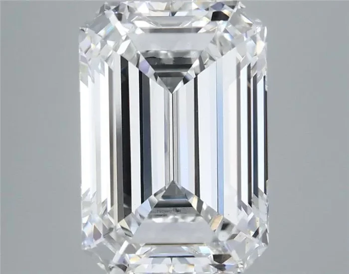 5.56 Carat Emerald Shaped, Ideal Cut, E Color, VS2 Clarity, IGI Certified Lab Grown Diamond