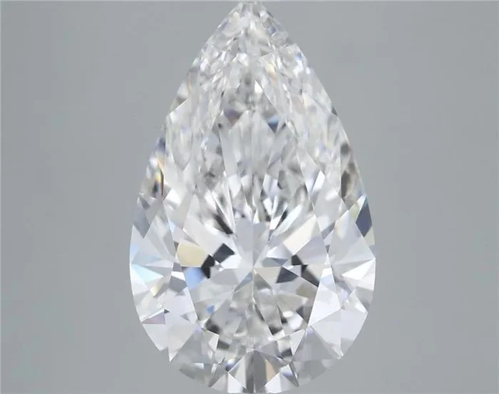 5.56 Carat Pear Shaped, Ideal Cut, F Color, VVS2 Clarity, IGI Certified Lab Grown Diamond
