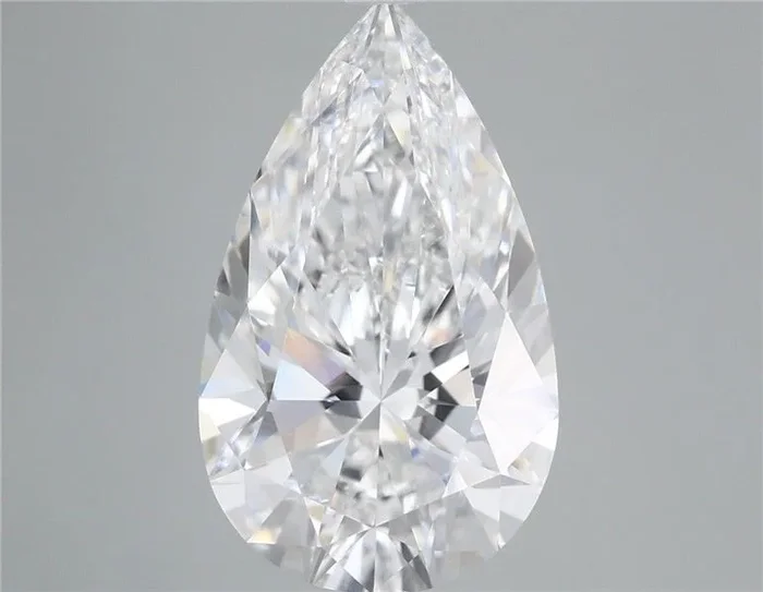 5.58 Carat Pear Shaped, Ideal Cut, D Color, VS1 Clarity, IGI Certified Lab Grown Diamond