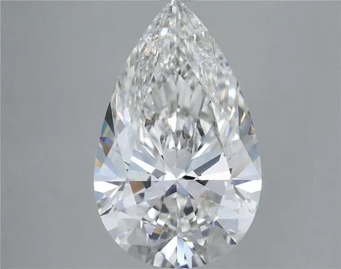6.15 Carat Pear Shaped, Ideal Cut, F Color, VS2 Clarity, IGI Certified Lab Grown Diamond