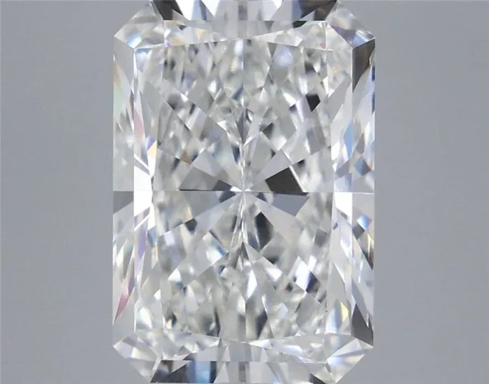 6.56 Carat Radiant Shaped, Excellent Cut, F Color, VS1 Clarity, IGI Certified Lab Grown Diamond
