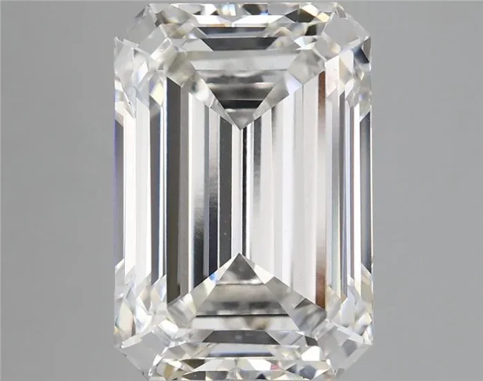 6.78 Carat Emerald Shaped, Ideal Cut, F Color, VVS2 Clarity, IGI Certified Lab Grown Diamond
