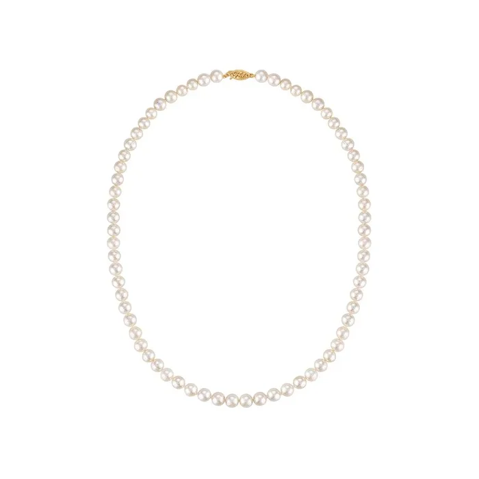 6MM Pearl Strand 18-inch Necklace in 14KT Yellow Gold