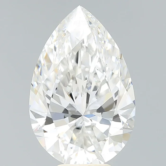 7.60 Carat Pear Shaped, Very Good Cut, F Color, VS2 Clarity, IGI Certified Lab Grown Diamond
