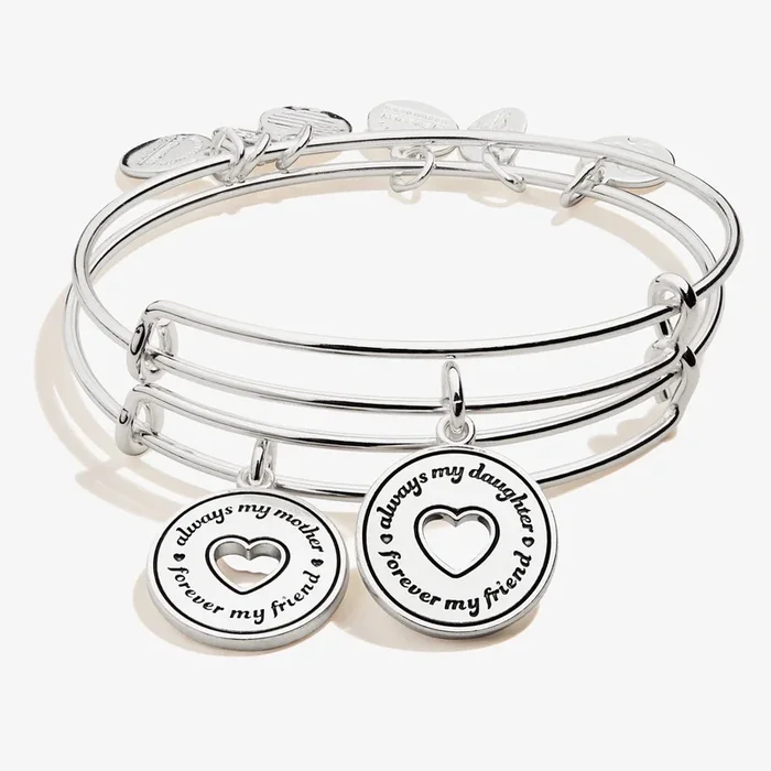 ‘Always Mine’ Charm Bangles, Set of 2