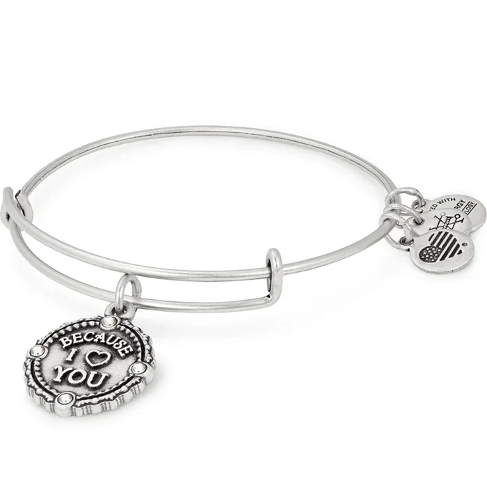 ‘Because I Love You’ Charm Bangle