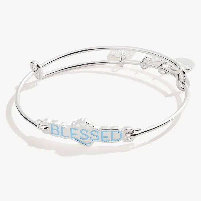 ‘Blessed’ Inline Bangle Bracelet