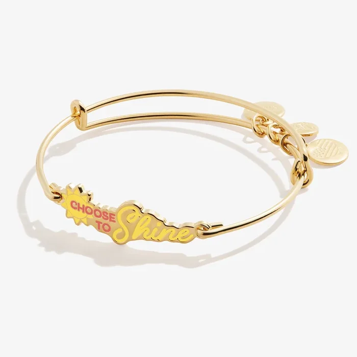‘Choose To Shine’ Sunshine Inline Bangle Bracelet