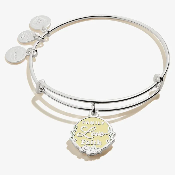 ‘Family, Love, Faith’ Charm Bangle
