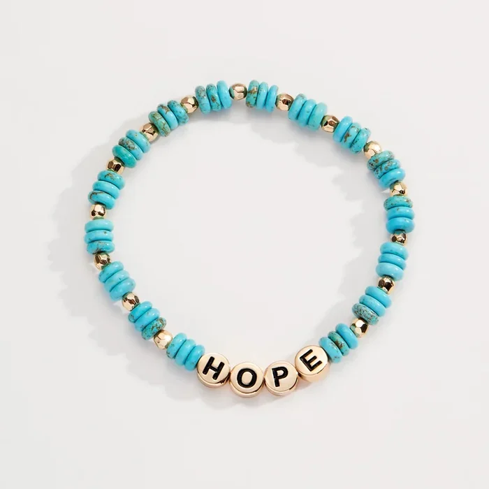 ‘Hope’ Turquoise Stretch Bracelet