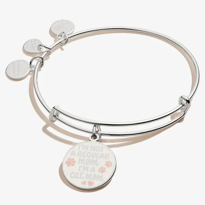 ‘I’m A Cat Mom’ Charm Bangle