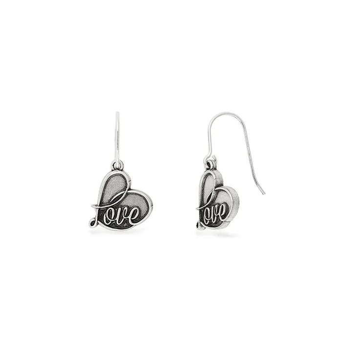 ‘Love’ Hook Earrings