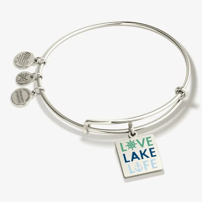 ‘Love, Lake, Life’ Charm Bangle