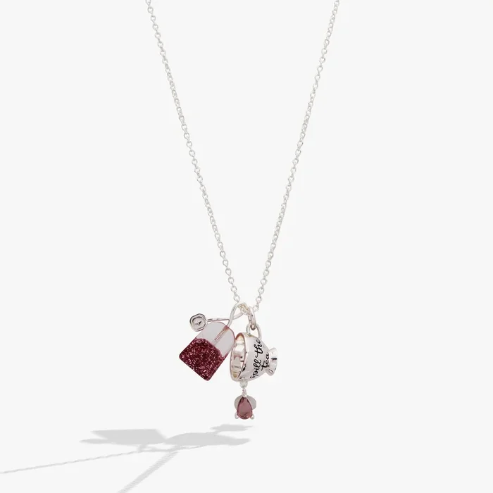 ‘Spill the Tea’ Cup & Tea Bag Charm Pendant Necklace