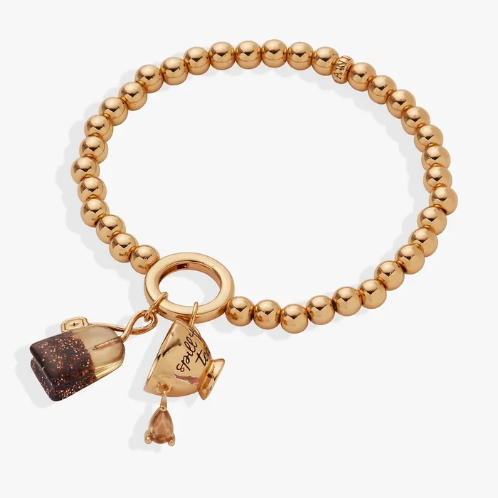 ‘Spill the Tea’ Cup & Tea Bag Stretch Bracelet