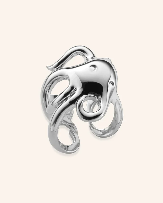 “Intuition” Octopus Sterling Silver Ring