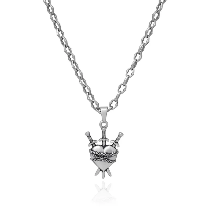 “The Cathedral” 6mm Spiked Chain with Custom Pendant Choice