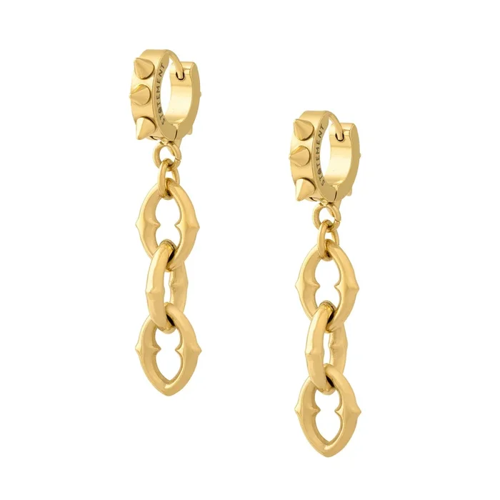“The Cathedral” 9mm Chain Earrings (Gold)
