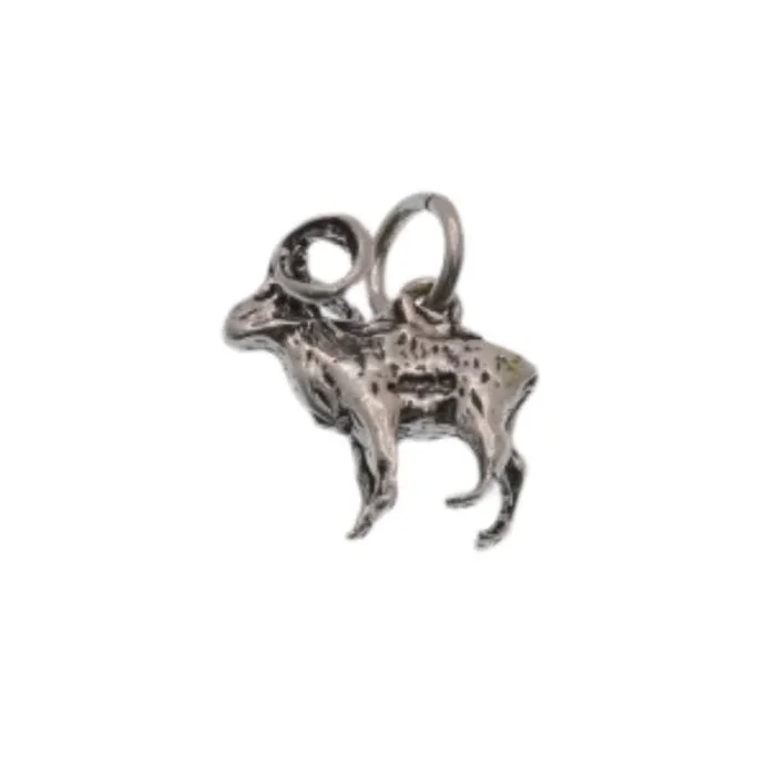 925 Silver Oxidized Goat Charm – CHARM0030